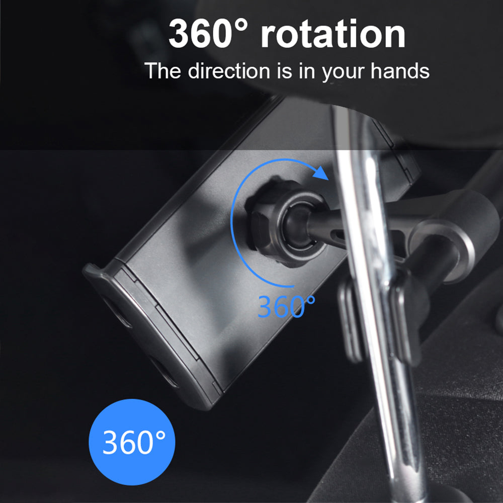 Lumora DriveView headrest tablet mount installed on car headrest