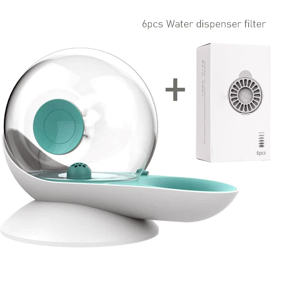 Lumora Hydra gravity pet water fountain - cordless snail-design dispenser