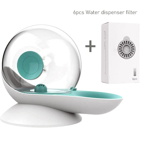 Lumora Hydra gravity pet water fountain - cordless snail-design dispenser