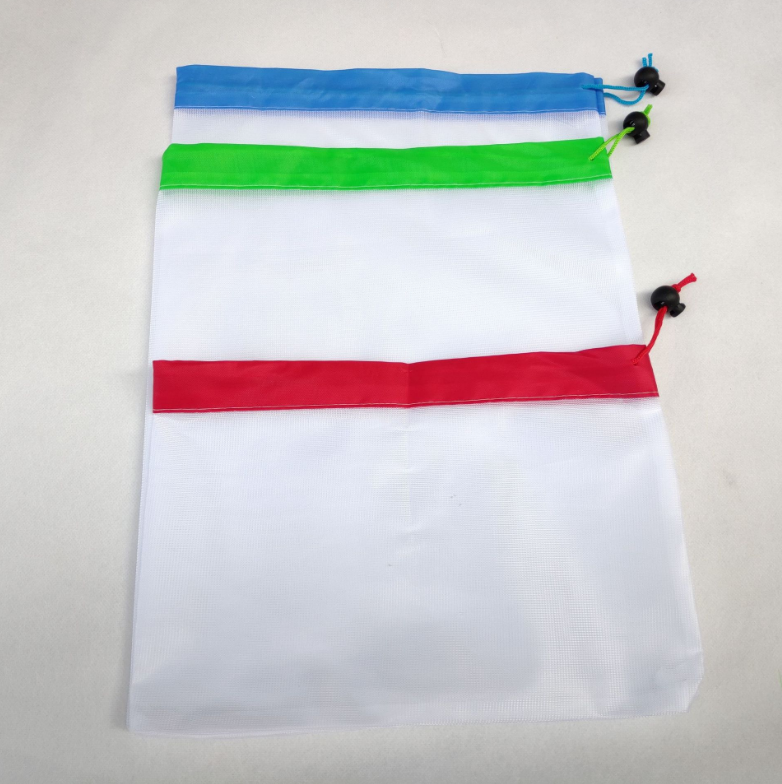 Lumora Mesh reusable produce bags with drawstring closure