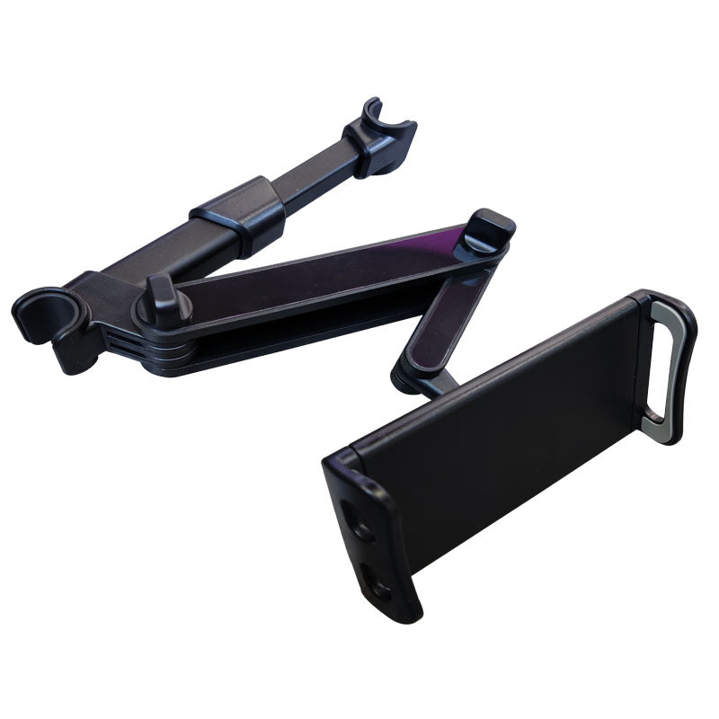 Lumora DriveView headrest tablet mount installed on car headrest