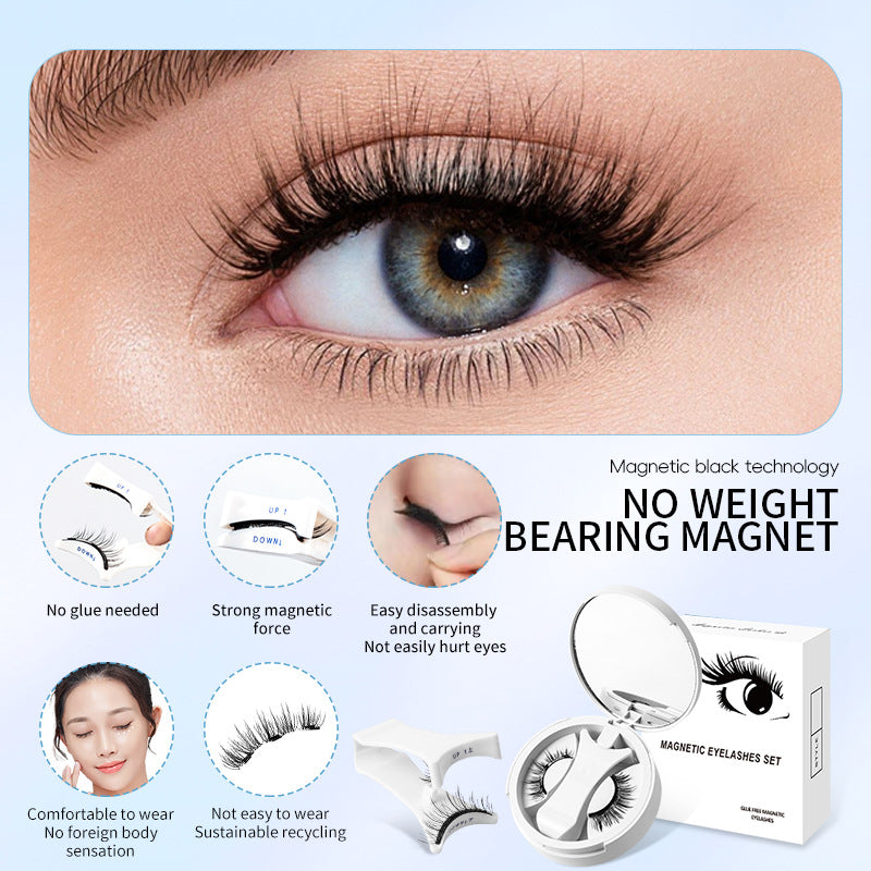 Lumora Magnetic Lash Kit - glue-free magnetic lashes with applicator and mirror case