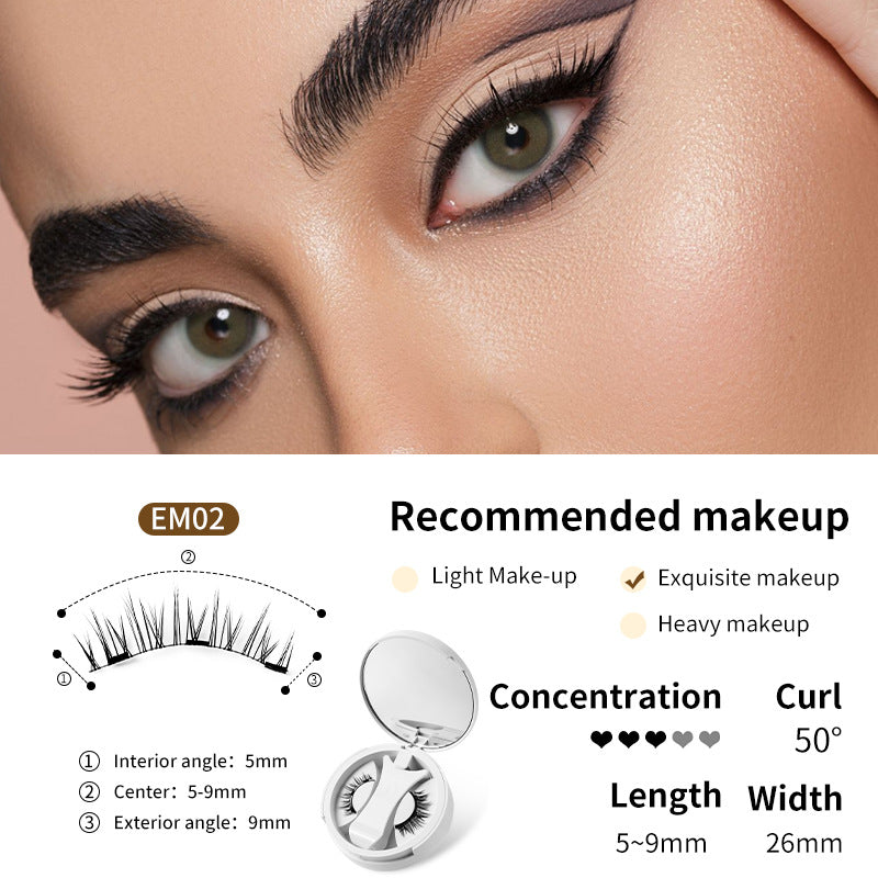 Lumora Magnetic Lash Kit - glue-free magnetic lashes with applicator and mirror case