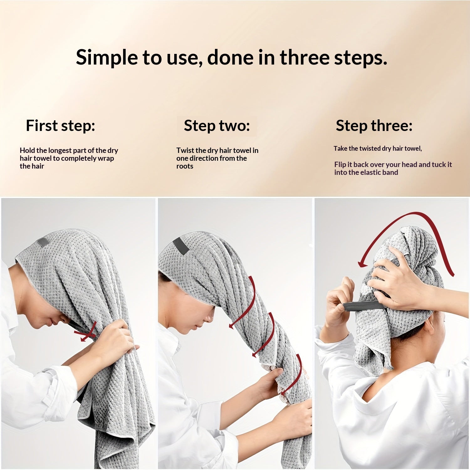 SilkDry microfiber hair towel, the Lumora daily ritual
